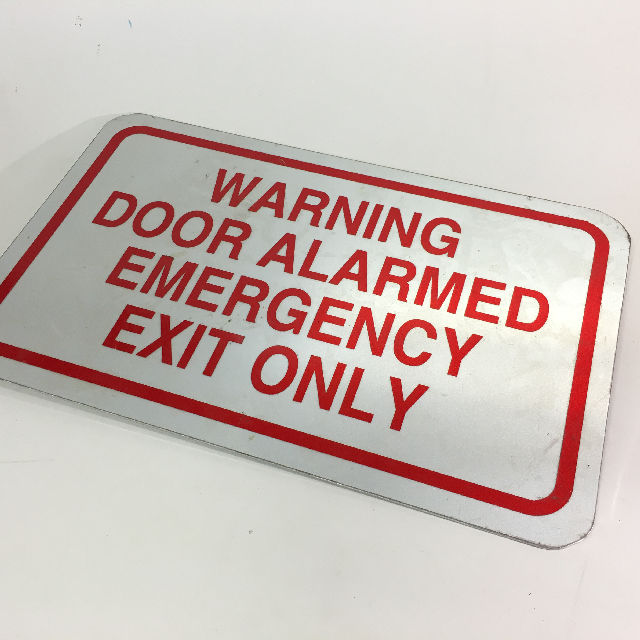 SIGN, Safety - Warning Door Alarm Metal 45 x 28cm